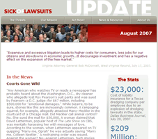 Click to view the latest Sick of Lawsuits Update Newsletter.